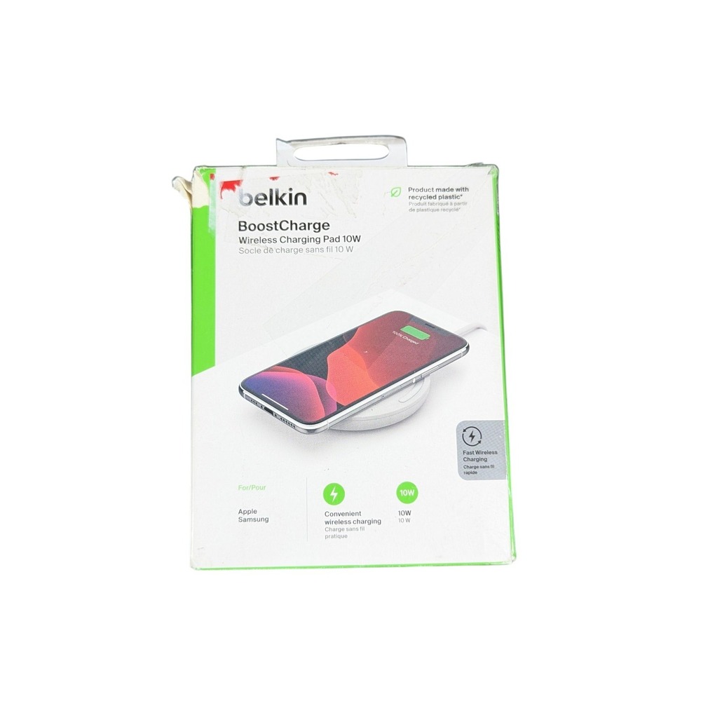 Aa8U Belkin 10W Qi-Certified Quick Charger Pad, White Used‎